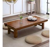 Table Basse Tatami en Bois Massif Pliable, Table Basse Japonaise au Sol pour Thé, Facile à Ranger, pour Salon, Chambre, Baie Vitrée et Petit Espace(Brown-1,100*60*32cm/39.4*23.6*12.6in)