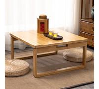 Table basse tatami japonaise pliable avec technologie tenon et mortaise, portable pour salon de thé et baie vitrée