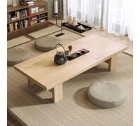 Table basse tatami moderne, table de salle à manger japonaise basse pour assise au sol, table de sol en bois, tables d'autel de méditation pour salon, salle à manger, bureau B 47.2*23.6*14.9in/120cm