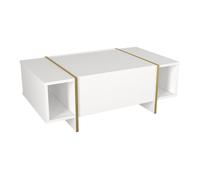Table basse Tavak blanc or 104 x 60 x 38 cm
