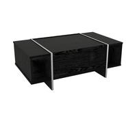 Table basse Tavak noir argent 104 x 60 x 38 cm