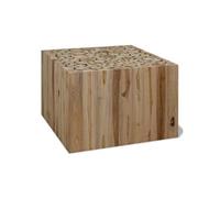 vidaXL Table basse Teck authentique 50 x 50 x 35 cm