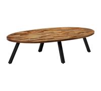 Table basse Teck recyclé massif Ovale 120 x 60 x 30 cm