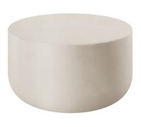 Table basse - TECTAKE - Table basse ronde RONAN design minimaliste pour intérieur ou extérieur, Ø 80 x 39,5 cm - Beige