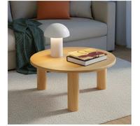 Table basse - TECTAKE - Table basse ronde SISSI élégante avec revêtement protecteur, plateau MDF plaqué - Chêne clair