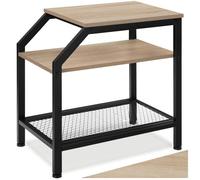 Table basse - TECTAKE - Table d'appoint PLYMOUTH en bois MDF et acier 36,5 x 58,5 x 59,5 cm - Bois clair/Chêne sonoma
