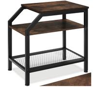 Table basse - TECTAKE - Table d'appoint PLYMOUTH en bois MDF et acier 36,5 x 58,5 x 59,5 cm - Bois foncé