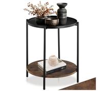 Table d'appoint style industriel Bois foncé industriel, rustique