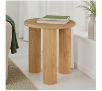 Table basse - TECTAKE - Table d'appoint SISSI ronde avec pieds en bois massif et plateau en MDF plaqué, Ø 40 x 45,5 cm - Chêne clair