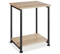 Table basse - TECTAKE - Table d'appoint YONKERS en bois et acier 38,5 x 30 x 51,5 cm - Bois clair/Chêne sonoma