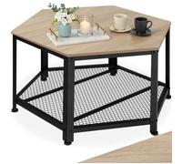 TECTAKE Table basse NORWICH Style Vintage 86,5x75x46,5cm