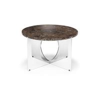 Table Basse This Is Art, Design By Us, Chrome/marbre Brun