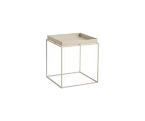 Table Basse Tray Moyenne Warm Beige/Acier