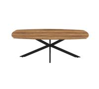 Table basse TUNIS - Coloris bois de manguier - Table basse rectangulaire 130x70 cm - MDF & métal - Design original