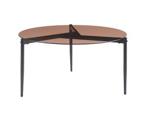 Table basse Ulökantaa acier verre fumé 80 x 40 cm marron