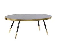 Table basse - Urban - Doré, noir - Verre et acier