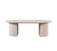 Table basse VAGOS - Coloris chêne clair - Table basse rectangulaire 120x70 cm - MDF - Design naturel et moderne