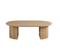 Table basse VAGOS - Coloris chêne naturel - Table basse rectangulaire 120x70 cm - MDF - Design moderne et chaleureux