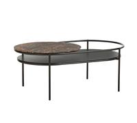 Table basse Verde black lacquered metal base