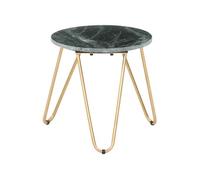 vidaXL Table basse Vert 40x40x40 cm Pierre véritable et texture marbre
