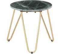 Vidaxl Table Basse Vert 40x40x40 Cm Pierre Véritable Et Texture Marbre Vert