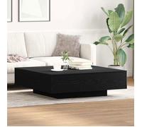 vidaXL Table basse 863005 – Chêne noir, bois d'ingénierie 100×100×31 cm