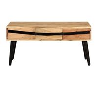 Table basse - VIDAXL - 88x50x42 cm - Bois d'acacia massif - 3 tiroirs - Style classique intemporel