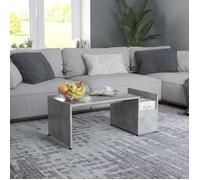 Table basse - vidaXL - 90x45x35 cm - Gris béton - Aggloméré - Style Scandinave Moderne