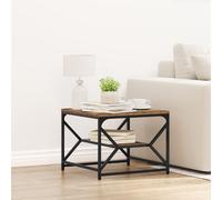 vidaXL Table basse Bois ancien avec étagère rectangulaire 51 x 50 x 40 cm