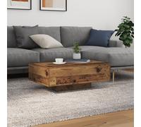 Table Basse Vidaxl Avec Lumières Led En Bois Ancien 85x55x31 Cm