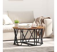 Table Basse - Bois Ancien - 80x80 cm - Finition Huilé - Style Contemporain