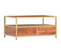 Vidaxl Table Basse 90 X 50 X 40 Cm Bois D'acacia Massif Marron