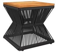 Table basse vidaXL bois massif d’acacia noir base en fil de fer table centrale salon latérale G
