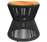 vidaXL Table basse en bois d'acacia massif – base en fil de fer noir