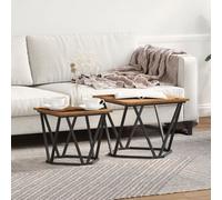 Table Basse Vidaxl Bois Récupéré Métal, Bois Moyenne Élégante
