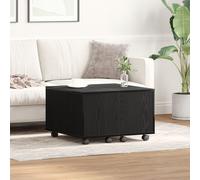 Table Basse Vidaxl Chêne Noir 60x60x38 Cm En Bois Aggloméré Noir