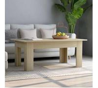 vidaXL Table basse rectangulaire bois d’ingénierie Chêne sonoma 100x60x42 cm