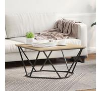 Table Basse Vidaxl Chêne Sonoma Panneau De Particules Et Métal Moyenne
