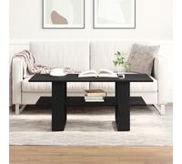 Table Basse Vidaxl En Chêne Noir 102x55x42 Cm En Bois D'ingénierie Noir