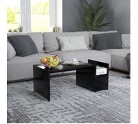 Table basse - vidaXL - Noir - 90x45x35 cm - Aggloméré - Design contemporain