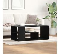 Table Basse Vidaxl Noir Chêne 100x50x40 Cm Bois D'ingénierie Noir