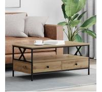 Table basse Vidaxl Table basse chêne artisanal 100 x 51 x 45 cm Bois d'ingénierie