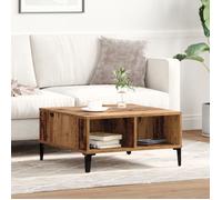Table basse - Vieux bois - 60x60x30 cm - Finition patinée - Design carré