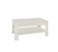 Table Basse - VIVALDI - MIDI - Blanc - Rectangulaire - Contemporain - 50 cm de hauteur