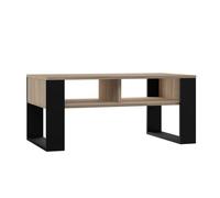 Table Basse - VIVALDI - Modern III - Chêne Sonoma - Noir - 90 cm