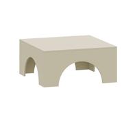 [en.casa] Table Basse de Salon Design Intemporelle avec Plateau Carré Structure Robuste Stable pour Bureau Chambre Panneau de Particules Mélaminé 80 x 80 x 37 cm Sable