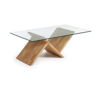 Table basse Waley 120 x 70 cm en verre transparent