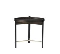 Table Basse Warm Nordic Compose Ø50 Fumé/ Laiton/ Noir