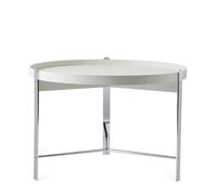 Table Basse Warm Nordic Compose Ø70 Blanc Chrome