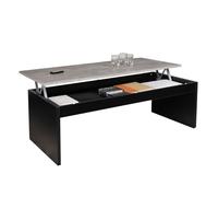 Table basse - Weber Industries - Darwin - Plateau relevable - Noir - Béton décoratif